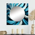 thumbnail image 1 of Designart "Focused Blue Op Art A Visual Journey VII" Modern Square Mirror For Wall Decor - Large Blue Square Printed Wall Mirror Art - Square Transitional Mirror - Wall Mounted Square Large Mirror, 1 of 5