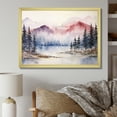 Designart "Foggy Majesty Pink and Grey Japan Mountains" Landscapes