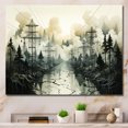 thumbnail image 1 of Designart "Foggy Mountains With Stormy Edges Of Power Lines" Power Lines Wall Art Living Room, 1 of 7