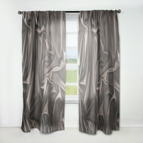 Designart 'Folded Dark Silk Fabric Waves' Modern & Contemporary Curtain Panel