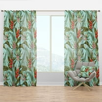 Designart 'Foliage Tropical I' Mid-Century Modern Curtain Panel
