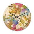 thumbnail image 1 of Designart 'Foliage Tropical II' Mid-Century Modern Wood Wall Clock, 1 of 5