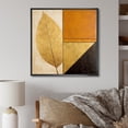 thumbnail image 1 of Designart "Foliage With Golden Geometric Elements III" Leaves Floater Framed Wall Decor, 1 of 5