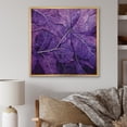 thumbnail image 1 of Designart "Foliage With Minimalist Violet Veins I" Leaves Floater Framed Wall Art Living Room, 1 of 5