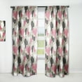 thumbnail image 1 of Designart 'Folk Flowers Retro Pattern' Mid-Century Modern Curtain Panel, 1 of 5