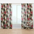 thumbnail image 1 of Designart 'Folk Flowers Retro Pattern' Mid-Century Modern Curtain Panel, 1 of 4