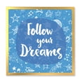 thumbnail image 1 of Designart 'Follow Your Dreams On Blue II' Modern Framed Art Print, 1 of 4