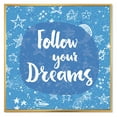 thumbnail image 1 of Designart 'Follow Your Dreams On Blue II' Modern Framed Canvas Wall Art Print, 1 of 5