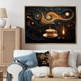thumbnail image 1 of Designart "Food Coffee Tea Painting V" Food & Beverage Floater Framed Canvas Art Print, 1 of 7