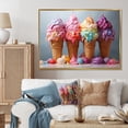 thumbnail image 1 of Designart "Food Ice Cream Painting II" Food & Beverage Floater Framed Wall Decor, 1 of 7