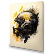 Designart Football Player Helmet I Canvas Wall Art