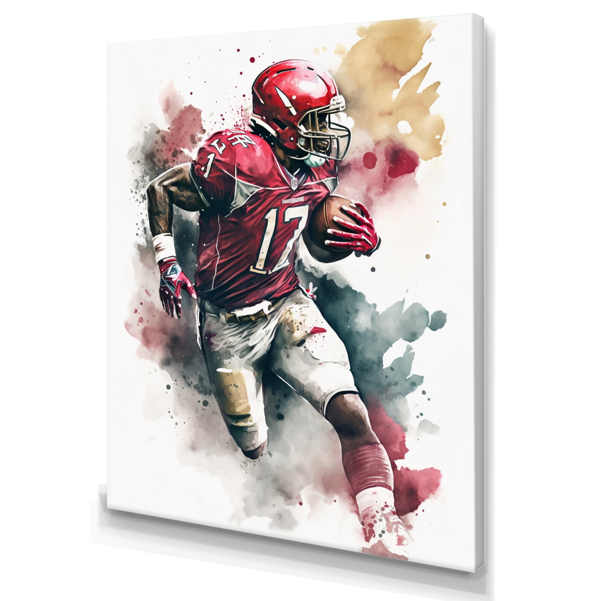 Designart Football Player On Field II Canvas Wall Art