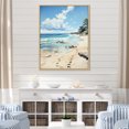 thumbnail image 1 of Designart "Footprints In Beach Photo X" Nautical & Beach Floater Framed Canvas Art Print, 1 of 7
