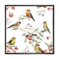 thumbnail image 1 of Designart 'Forest Birds Sitting On Branches' Traditional Framed Canvas Wall Art Print, 1 of 5