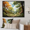 thumbnail image 1 of Designart "Forest Canopy Portrayed Trees in Harmony II" Landscapes Floater Framed Canvas Art Print, 1 of 7