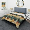 thumbnail image 1 of Designart "Forest Chevron Fantasy" Grey Chevron Bedding Covert Set - glam Bed Set With 1 Sham, 1 of 5