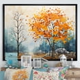 thumbnail image 1 of Designart "Forest Majestic Forest composition II" Modern Floater Framed Canvas Art Print, 1 of 7