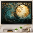 thumbnail image 1 of Designart "Forest Of Golden Emerald I" Abstract Spirals Picture Framed Canvas Art Print, 1 of 5