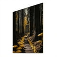 thumbnail image 1 of Designart "Forest Path Yellow and Black Trail II" Landscape & Nature Print on Natural Pine Wood, 1 of 5