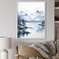 thumbnail image 1 of Designart "Forest Reflections Minimalism in Grey and Blue I" Minimalism Floater Framed Canvas Print, 1 of 7