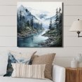 thumbnail image 1 of Designart "Forest Reflections Minimalism in Grey and Blue II" Minimalism Wall Decor, 1 of 5