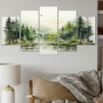thumbnail image 1 of Designart "Forest Retreat Oasis I" Countryside Metal Wall Décor Set, 1 of 5