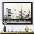 thumbnail image 1 of Designart "Forest Tile in Geometric White and Grey I" Geometric Framed Wall Art Decor - Bohemian White Boho Mosaic Hallway Framed Wall Art Decor, 1 of 6