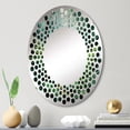 thumbnail image 1 of Designart "Forest of Emerald Green Ferns VI" Plants Polka Dot Round Wall Mirror - Floral Oval Printed Decorative Mirror - Multiple Color Options, 1 of 5