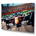 thumbnail image 1 of Designart Formula Car Racing II Canvas Wall Art, 1 of 5