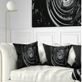 thumbnail image 1 of Designart Fractal 3D Black Whirlwind - Contemporary Throw Pillow - 16x16, 1 of 5