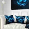 thumbnail image 1 of Designart Fractal 3D Circled Blue Waves - Contemporary Throw Pillow - 18x18, 1 of 5