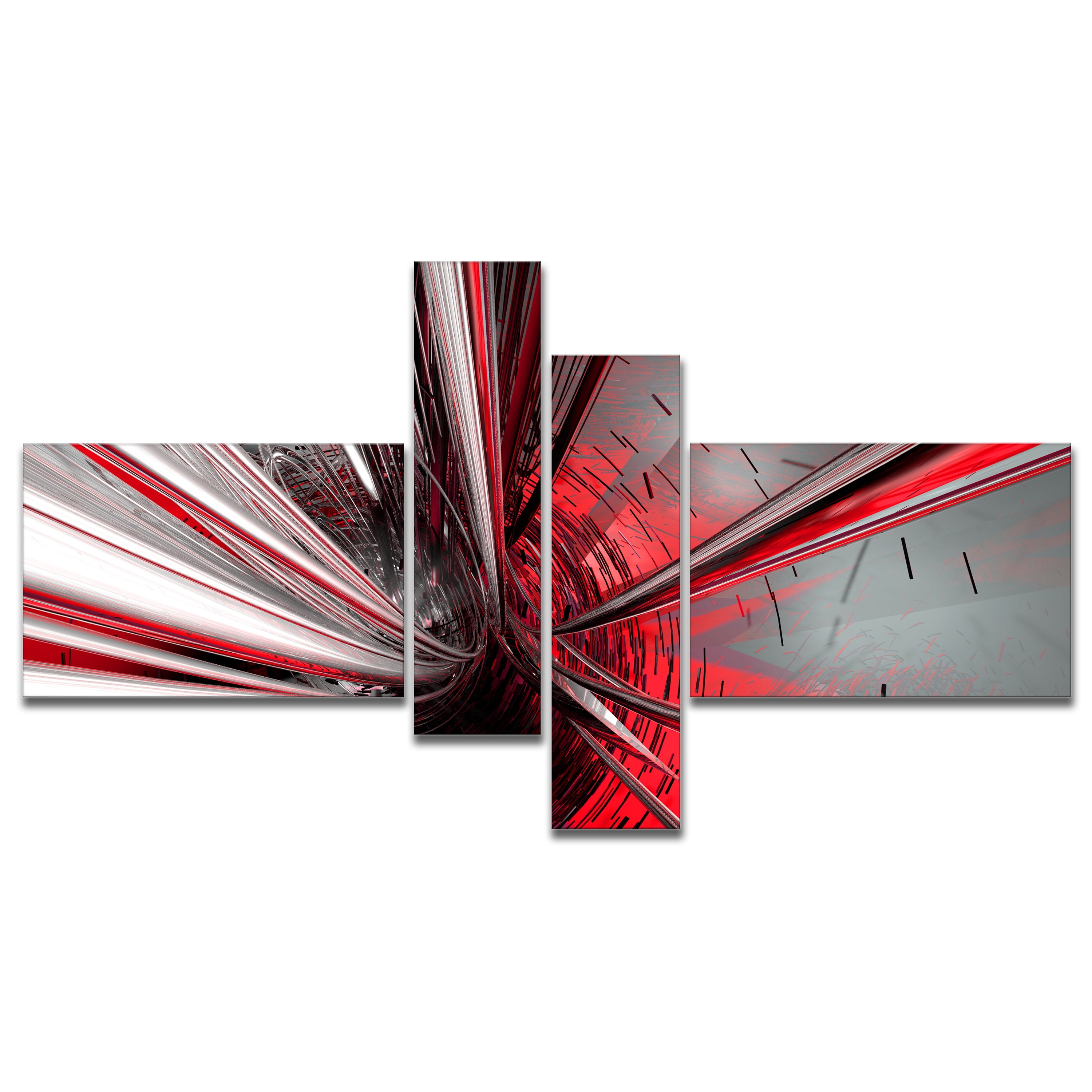 Designart 'Fractal 3D Deep into Middle ' Abstract Canvas Art Print