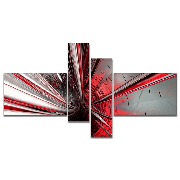 Designart 'Fractal 3D Deep into Middle ' Abstract Canvas Art Print