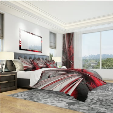Designart 'Fractal 3D Deep into Middle' Modern & Contemporary Duvet Cover Set