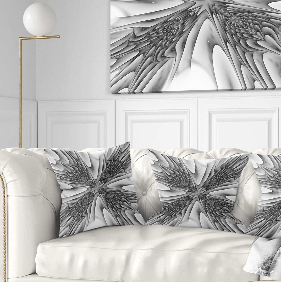 Designart Fractal 3D Magical Depth - Contemporary Throw Pillow - 18x18