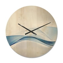 Designart 'Fractal 3D Wave of Water Splash ' Modern Wood Wall Clock