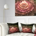 thumbnail image 1 of Designart Fractal Abstract Pink Flower - Floral Throw Pillow - 18x18, 1 of 5