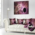 thumbnail image 1 of Designart Fractal Angel Wings in Pink - Abstract Throw Pillow - 18x18, 1 of 1
