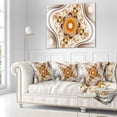 thumbnail image 1 of Designart Fractal Circles and Wavy Curves - Abstract Throw Pillow - 16x16, 1 of 1