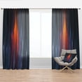 thumbnail image 1 of Designart 'Fractal Fire in Light Blue' Contemporary Curtain Panel, 1 of 4