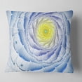 thumbnail image 1 of Designart Fractal Flower Blue Yellow Digital Art - Flower Throw Pillow - 16x16, 1 of 4