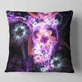 thumbnail image 1 of Designart Fractal Flower Dark Purple Digital Art - Flower Throw Pillow - 18x18, 1 of 4