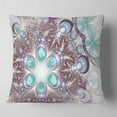 thumbnail image 1 of Designart Fractal Flower of Blue Digital Art - Flower Throw Pillow - 16x16, 1 of 4