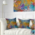 thumbnail image 1 of Designart Fractal Flowing Colors - Contemporary Throw Pillow - 16x16, 1 of 5