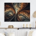 thumbnail image 1 of Designart "Fractal Fusion Blue and Orange IV" Abstract Fractal Metal Wall Art Prints, 1 of 5