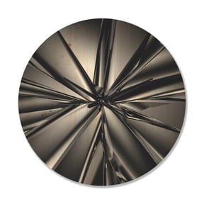 Designart 'Fractal Futuristic Crystal Background' Modern Wood Wall Clock