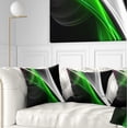 thumbnail image 1 of Designart Fractal Lines Green White - Abstract Throw Pillow - 18x18, 1 of 5