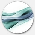 thumbnail image 1 of Designart 'Fractal Lines Grey Blue' Abstract Circle Metal Wall Art, 1 of 5
