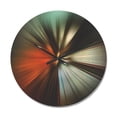 thumbnail image 1 of Designart 'Fractal Orange Brown and Gray' Modern Wood Wall Clock, 1 of 5