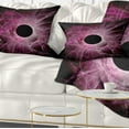 thumbnail image 1 of Designart Fractal Purple Circle on Black - Abstract Throw Pillow - 12x20, 1 of 5